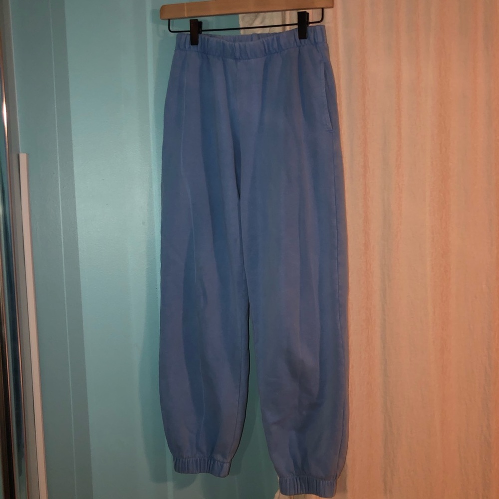 Blue sweatpants
